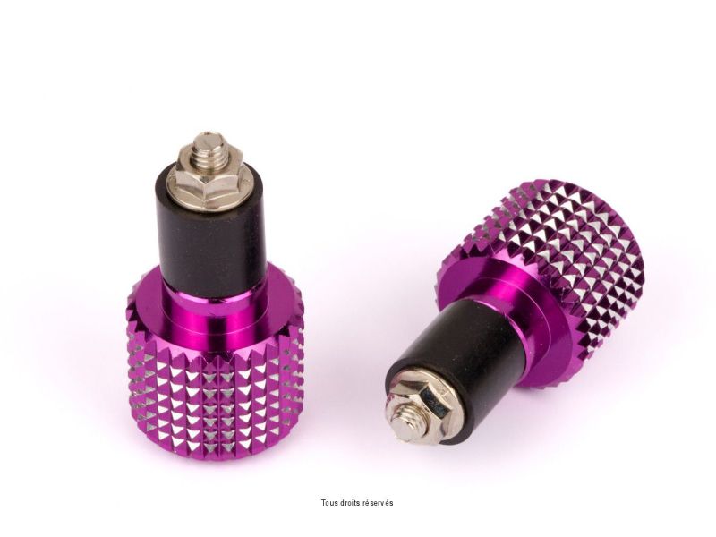 Embouts Guidon Grille Ø17 Violet  0