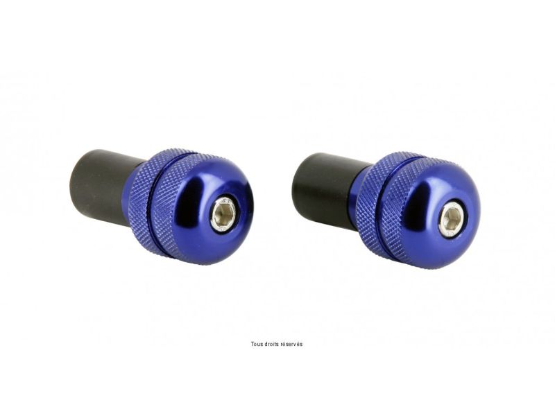 Embouts Guidon Molette Ø17 Bleu  0