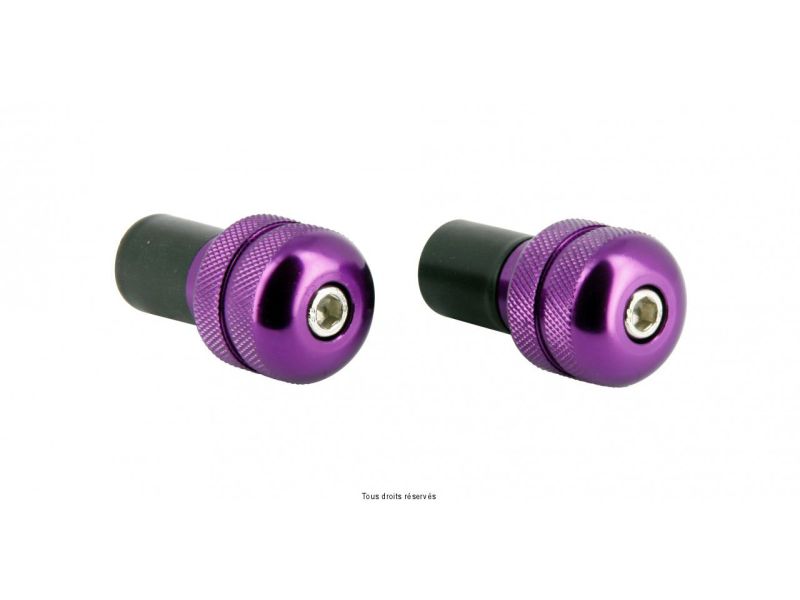 Embouts Guidon Molette Ø17 Violet  0