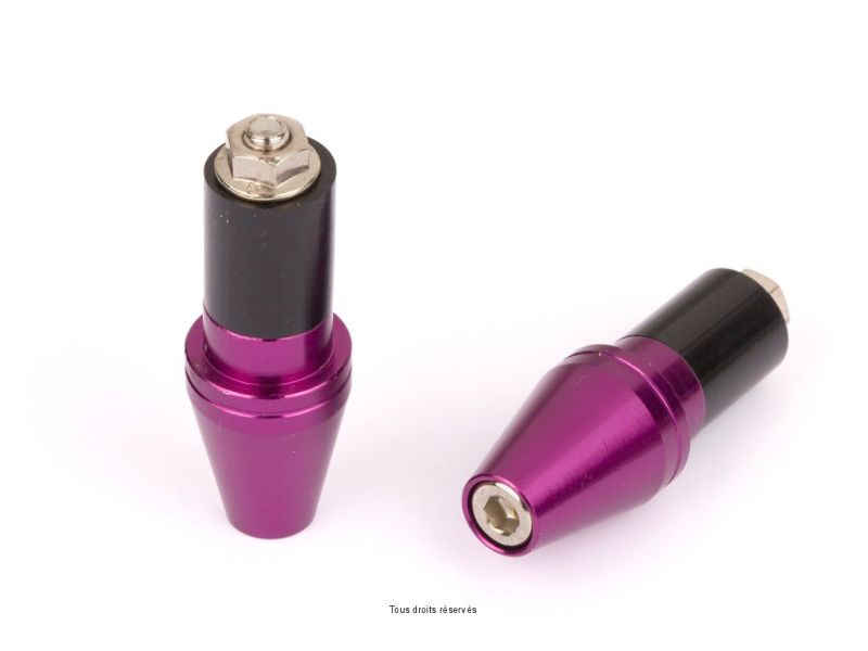 Embouts Guidon Conique Ø17 Violet  0