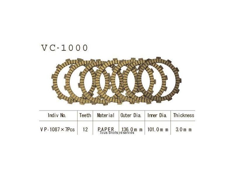Disq.Garnis D'Embrayage Cross Cr 125 87-99  0