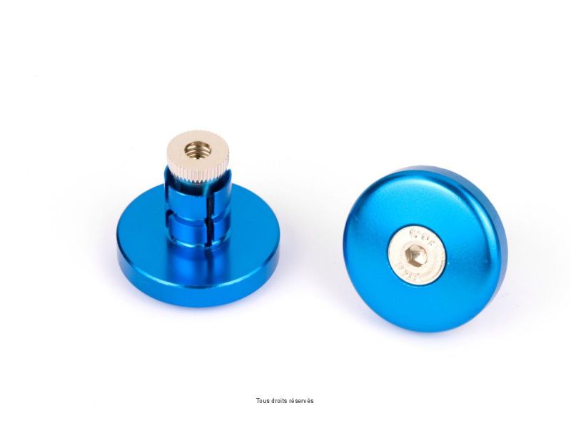 Embouts Guidon Plats Ø13 Bleu  0