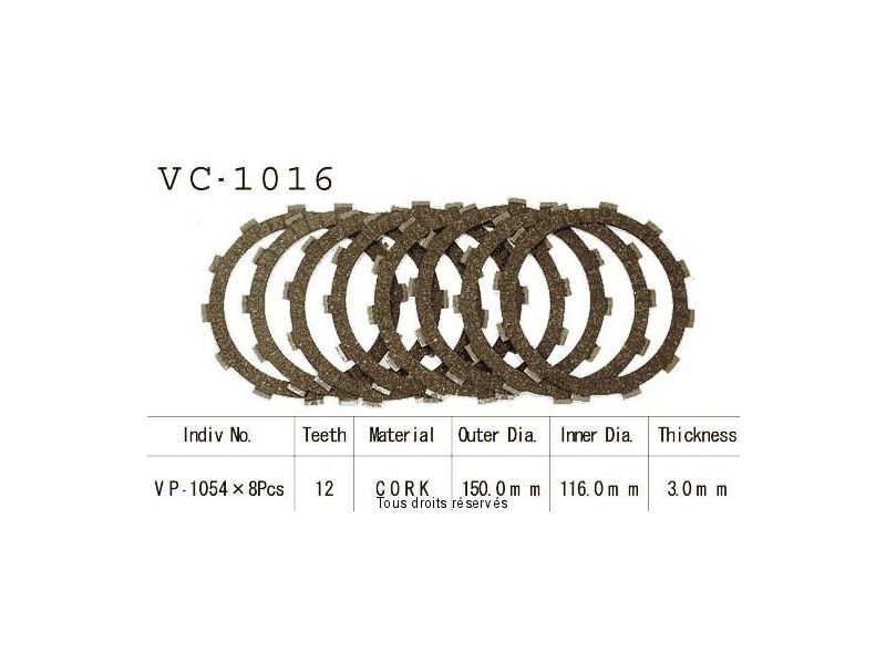 Disq.Garnis D'Embrayage Cross Cr250/500 90-02  0