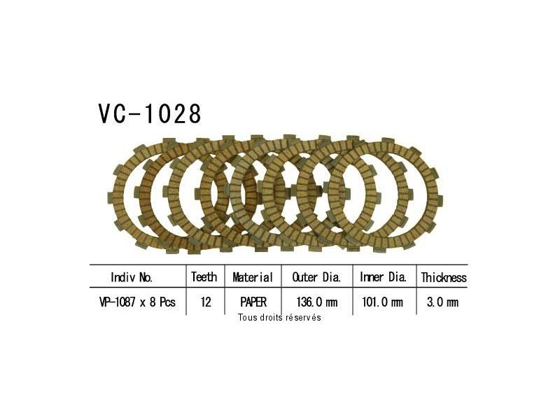 Disq.Garnis D'Embrayage Cross Cr125 R 00 02  0