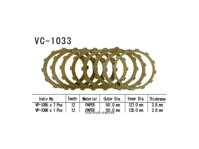 Disques Garnis D'Embrayage Gl1800 Gold Wind 01-02  0