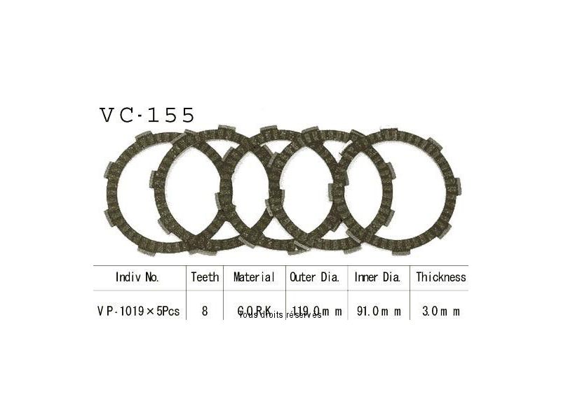 Disq.Garnis D'Embrayage Cross Cm125 C 82-99  0