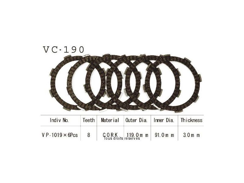 Disq.Garnis D'Embrayage Cross Cb250 Two Fifty 92-00  0