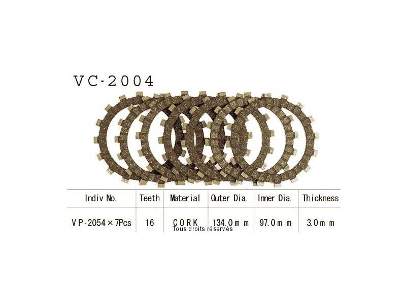 Disq.Garnis D'Embrayage Cross Yz 125 88-90  0