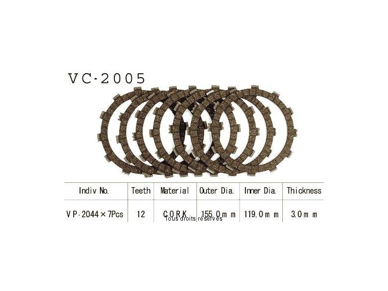 Disq.Garnis D'Embrayage Cross Yz 250 88-91  0