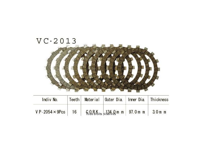 Disques Garnis D'Embrayage Yzf 600 R 95-96  0