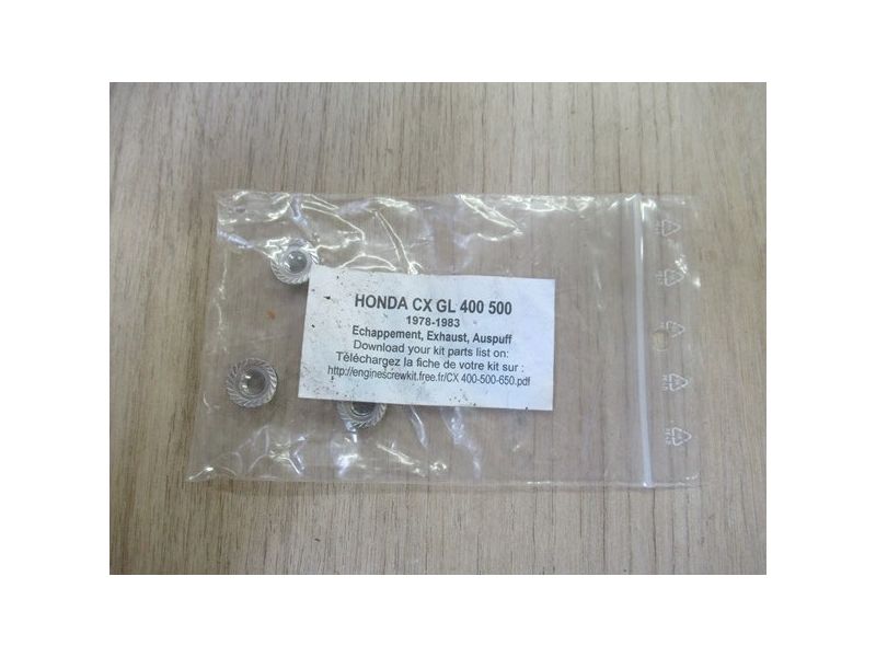 Kit visserie échappement Honda CX GL 400 500 1978-1983
