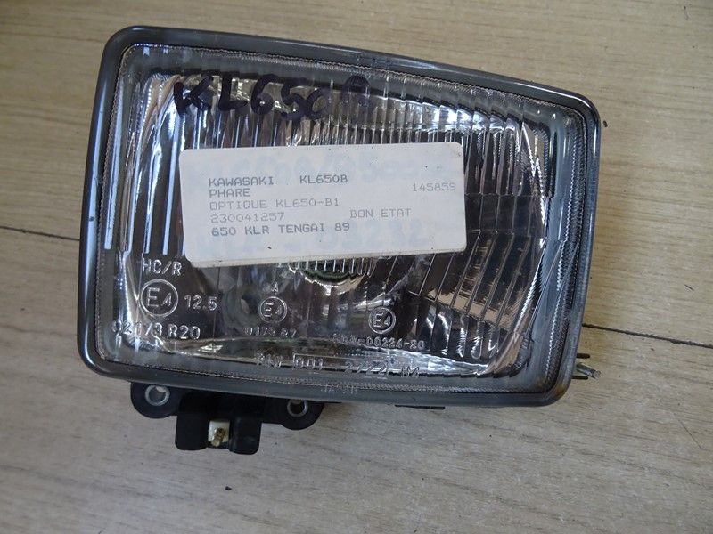 Optique phare avant Kawasaki  650 KLR Tengaï type KL650B 1989
