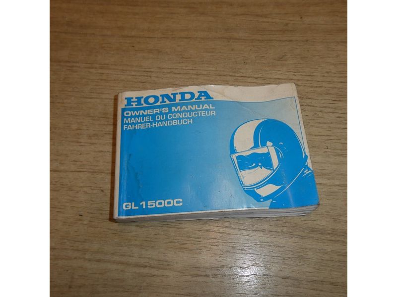 Manuel du propriétaire  Honda GL 1500 F6C Valkyrie SC34 1997 à 2002