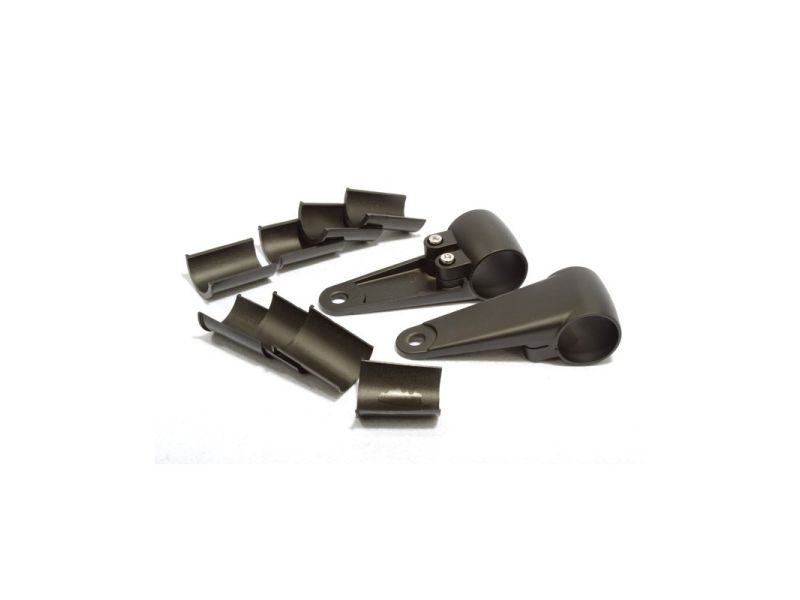 Paire de pattes de phare noir mat Diamètre 36-41 mm