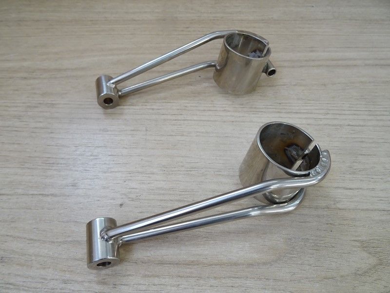 Paire de pattes de phare vintage poli Daytona