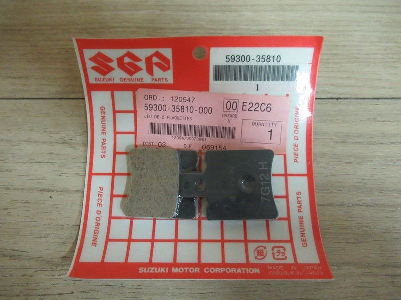 Plaquettes de frein avant Suzuki AY 50 Katana 1997-2001 (59300-35810)