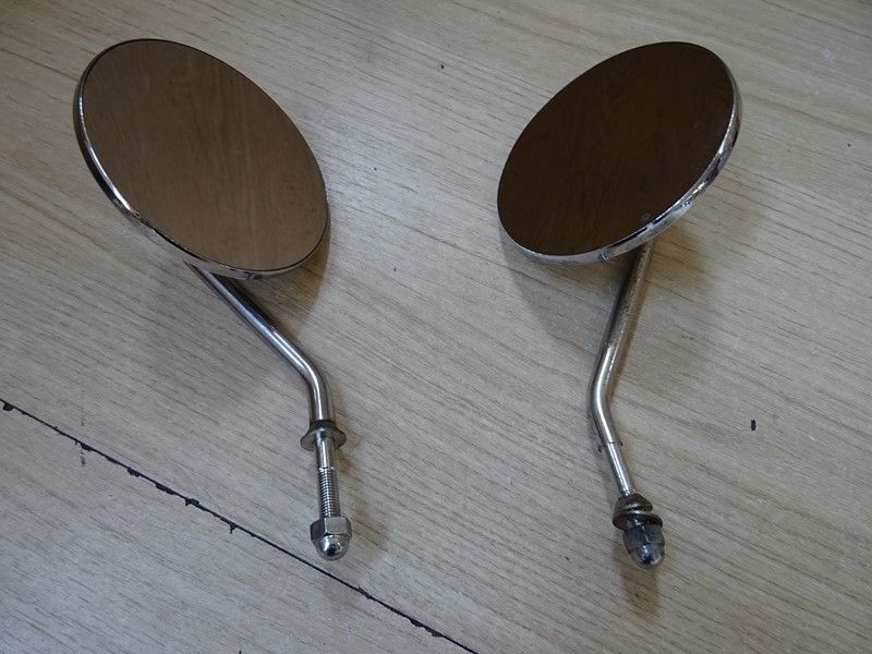 Paire de rétros rond chrome Harley Davidson