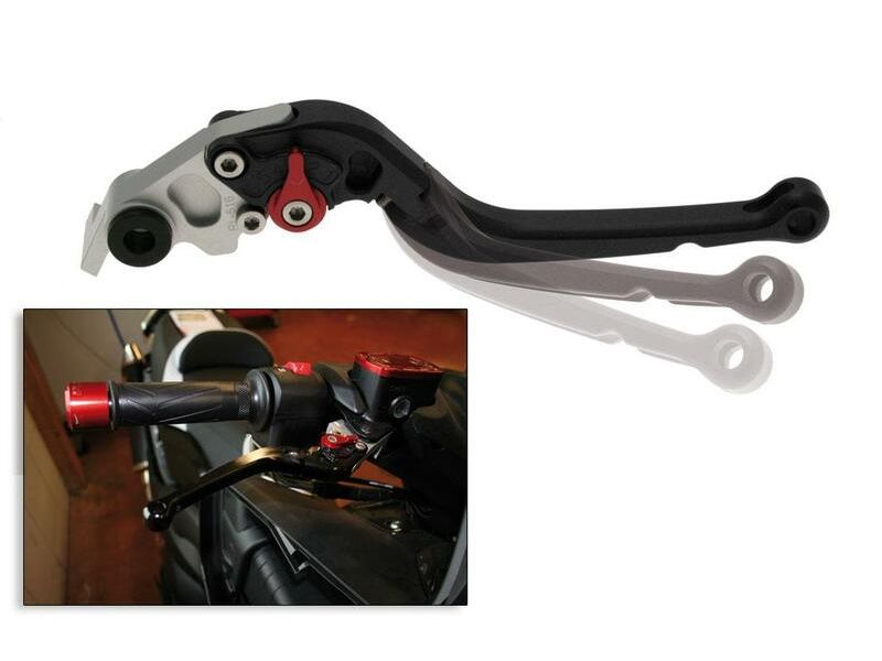 Levier droit repliable BIHR aluminium anodisé noir