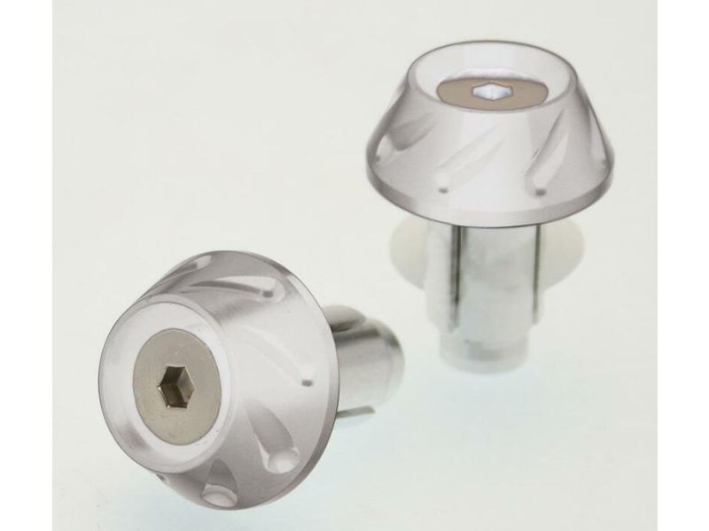 Embouts de guidon BIHR Next  Ø14-17mm argent
