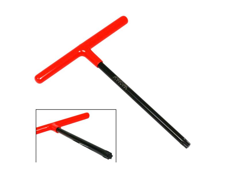 Clé en T RFX Pro (Noir/Orange) empreinte standard avec poignée en caoutchouc - Tête Torx T45 pour KTM