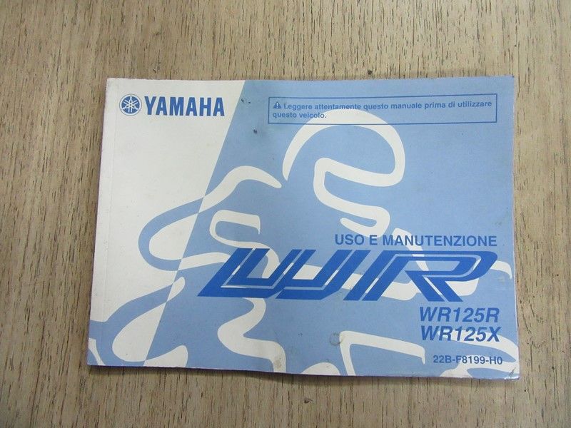 Uso e Manutenzione Yamaha WR125R, WR125X