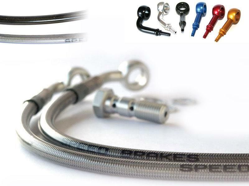 Durite de frein Aviation SPEEDBRAKES carbone/raccord noir