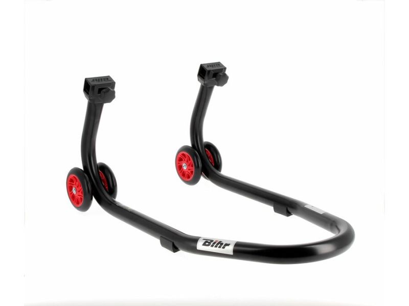 Béquille avant BIHR Home Track noir mat roues rouge