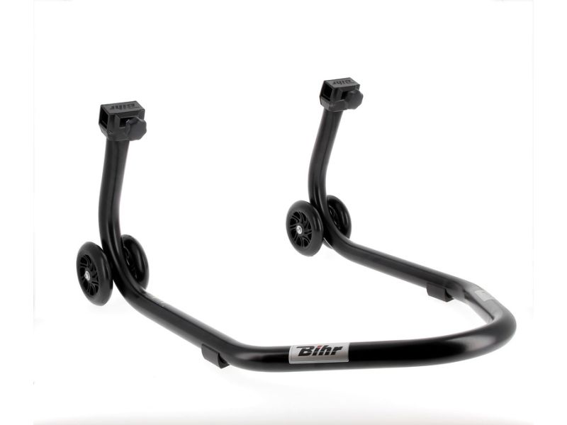 Béquille arrière BIHR Home Track supports en "V" noir mat roues noir