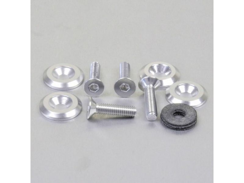 Lot visserie M6 x 1,00 x 25mm - 10 vis de carénages à tête fraisée argent 