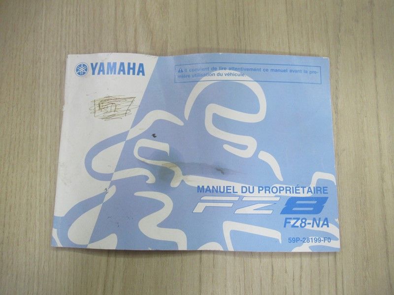 Manuel de propriétaire Yamaha FZ8-NA (59P-28199-F0)
