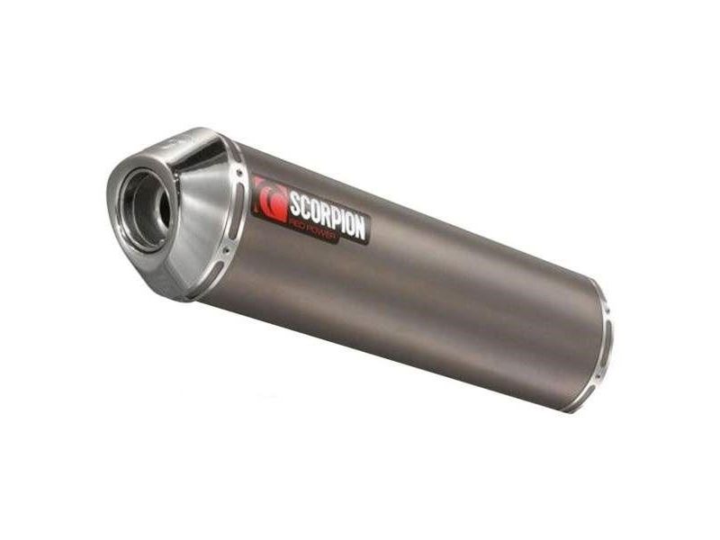 Silencieux Scorpion Factory Ovale acier inox et casquette inox Suzuki  SV 650 1999-2009 (long 450 mm)