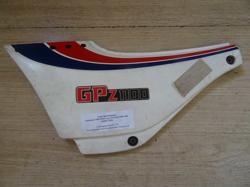 Cache latéral gauche Kawasaki 1100 GPZX type ZXT10A 1983/1985 (36001-1204)