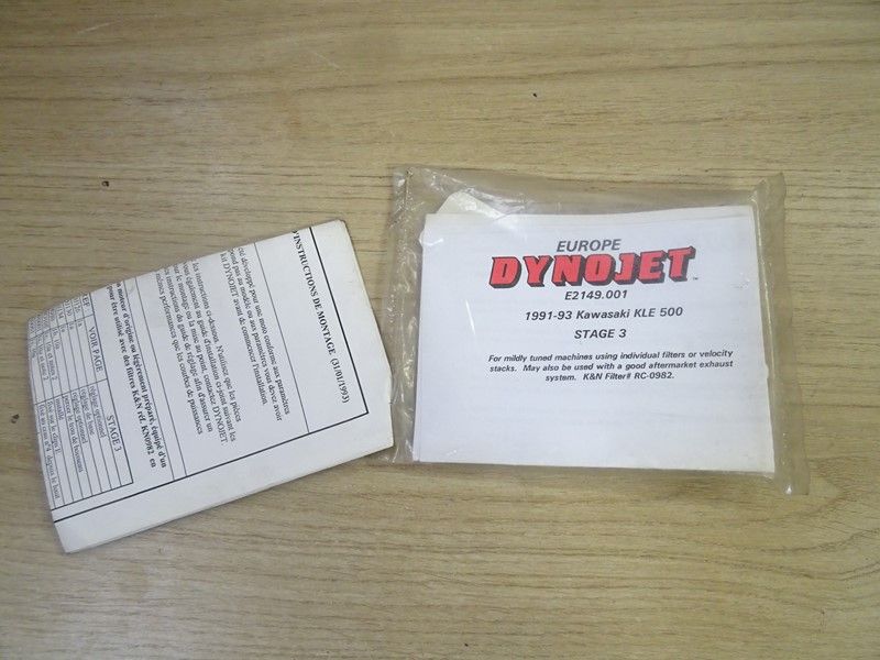 Dynojet Stage 3 Kawasaki 500 KLE type KL500A 1991/2004