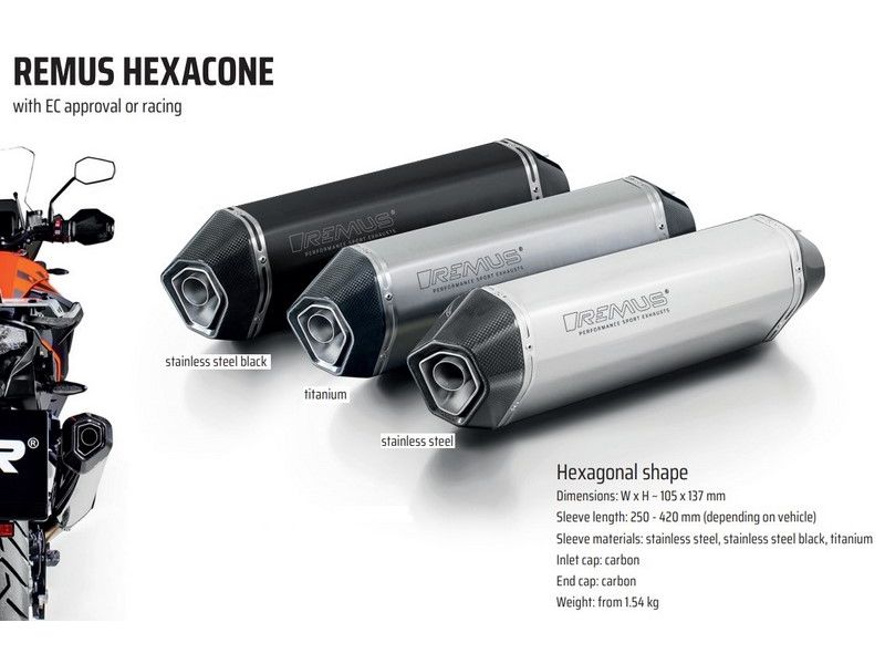 Silencieux homologué REMUS Hypercone Inox BMW R-NINE-T 2014/- (056602100460L)