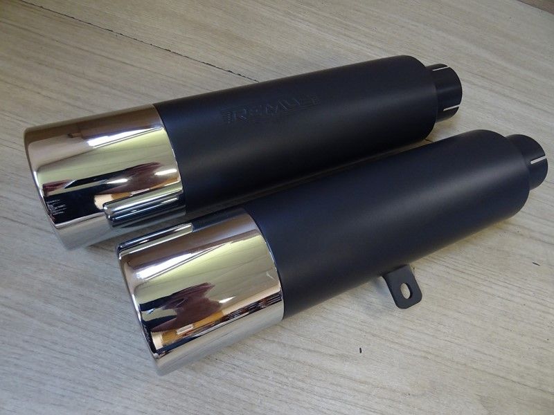 Silencieux homologué REMUS Custom Inox Noir HARLEY DAVIDSON Night Rod 2007/- (00770279105)