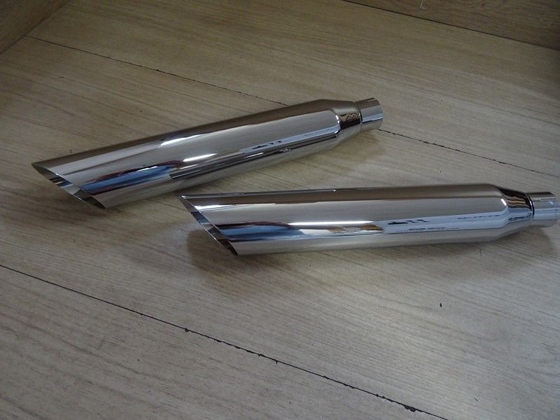 Paire de silencieux non homologués REMUS Chrome, en lieu et place des origines, DB killer amovibles HARLEY DAVIDSON SPORTSTER 2014/- XL883 XL1200C/X/V (007103239014-OE)