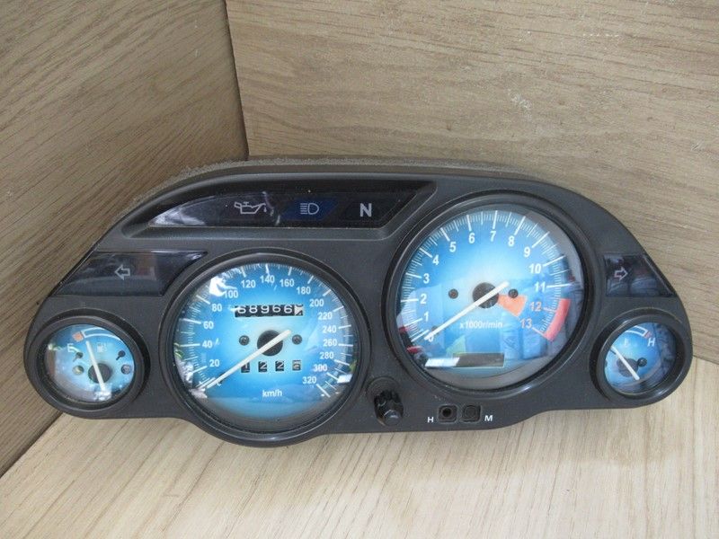 Ensemble tableau de bord fond bleu Kawasaki ZZR1100 (ZXT10D) 1993-1999