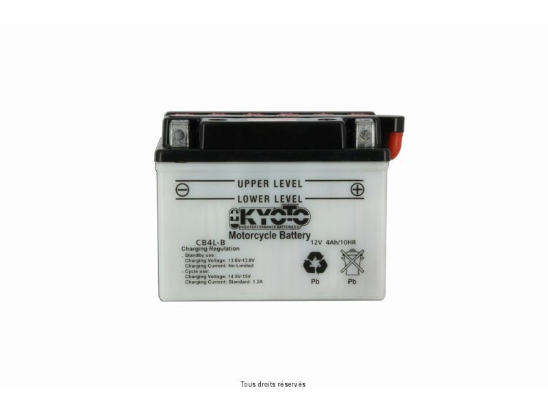 Yb4l-b L 121mm  W 71mm  H 93mm 12v 4ah Acide 0,28l1