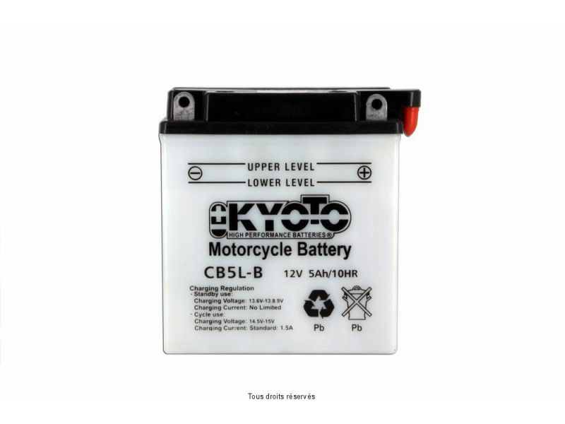 Yb5l-b L 121mm  W 61mm  H 131mm 12v 5ah Acide 0,39l1