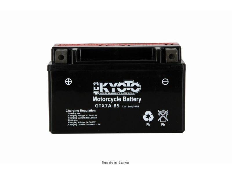 Ytx7a-bs - Ss Entr L 150mm  W 87mm  H 94mm 12v 6ah Acide 0,39l1