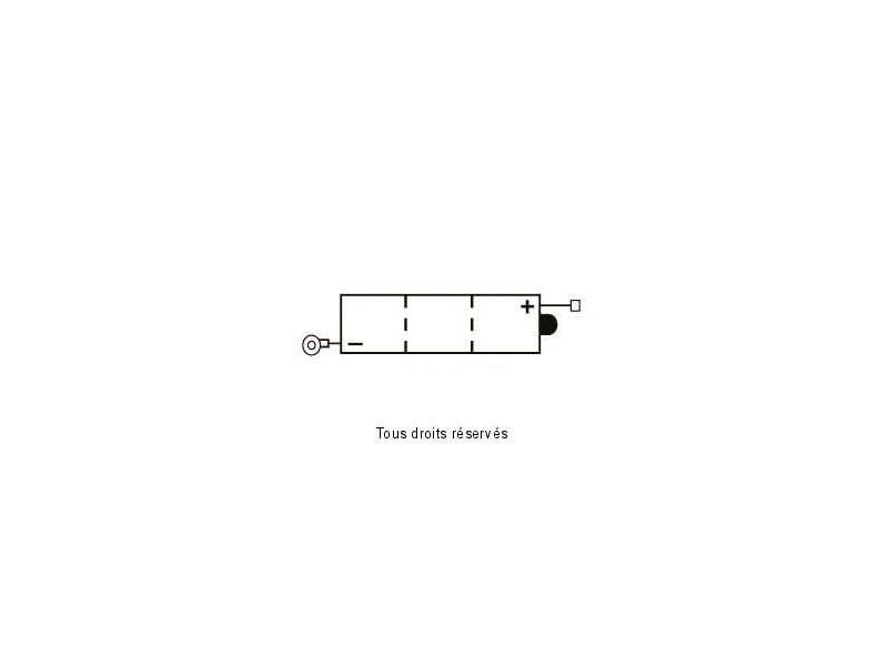 6n4-2a-5  - X20 L 71mm  W 71mm  H 96mm 6v 4ah Acide 0,19l0