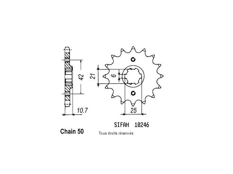Pignon Cbx 550 F 86-87 Cb 650 S Custom 82-84 10246cz0