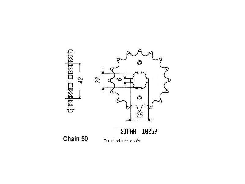 Pignon Cb 250 Twin/N 78-82   10259cz0