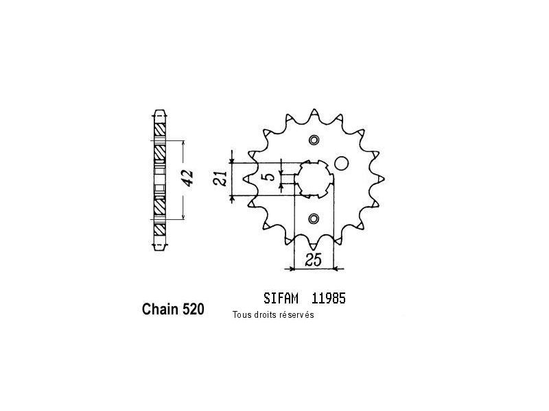 Pignon Sr 250 91-98   11985cz0
