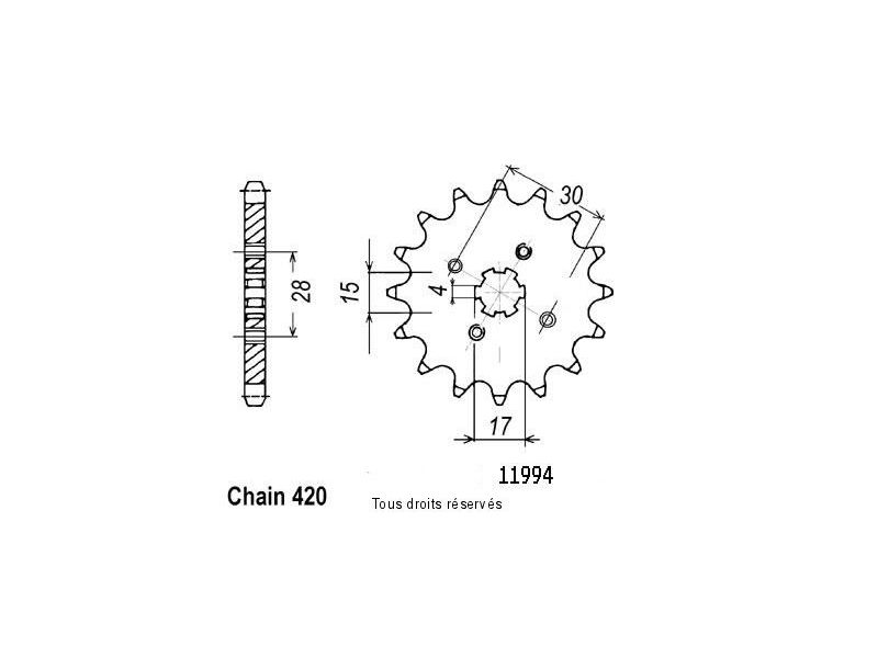 Pignon St 70 Dax 79-09 Z 50 Monkey 80-85 11994cz0