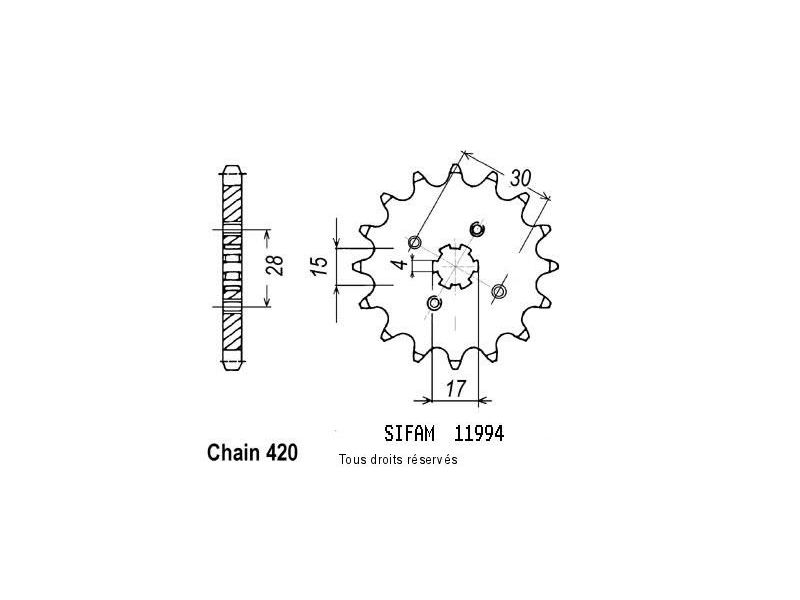 Pignon St 70 Dax 79-09 Mtx 80 R - Mts 80 S 11994cz0