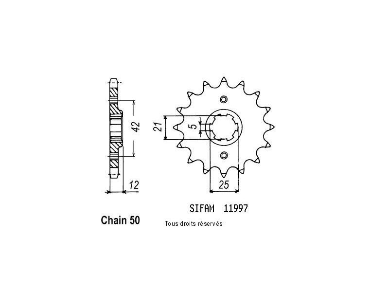 Pignon Xj 600 91-92   11997cz0