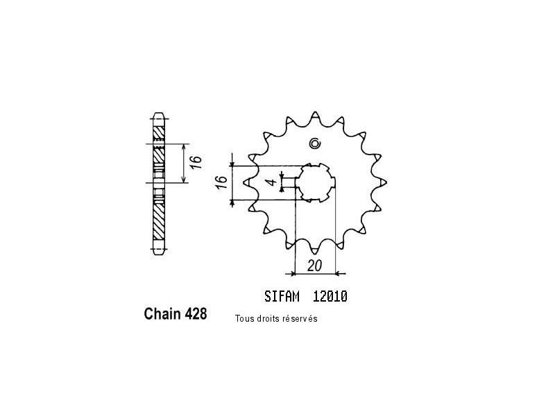 Pignon Dt 80 Lc2 85-91   12010cz0
