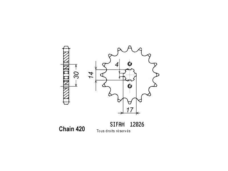 Pignon Kawa 80 Ae 81-89 80 Ar 88-93 12026cz0