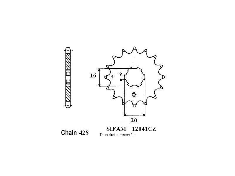 Pignon Rd 80 Lc2 83-85 IDEM 10436CZ EN 428  0